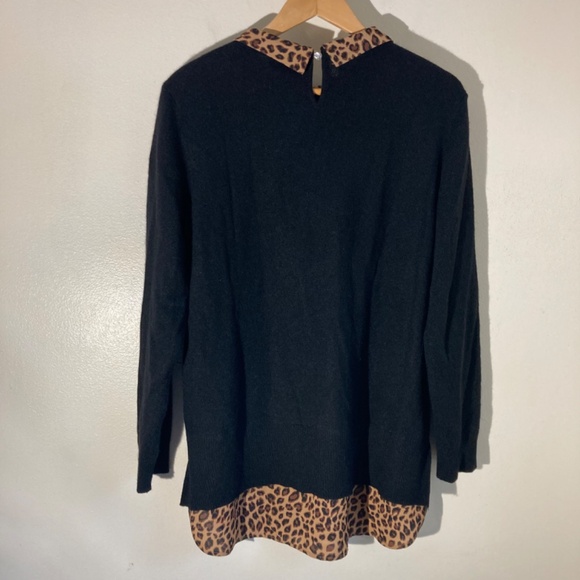 Charter club 100% cashmere sweater with shirt details - Picture 3 of 6